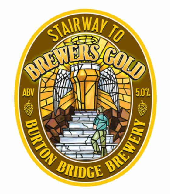 Stairway to Brewers Gold 5.0%, Burton Bridge Brewery, England