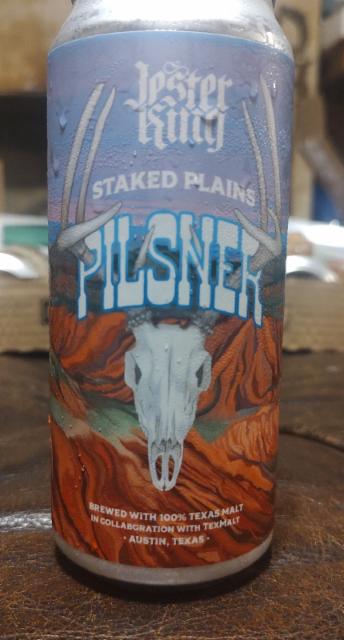 Staked Plains Pilsner 4.8%, Jester King Brewery, United States