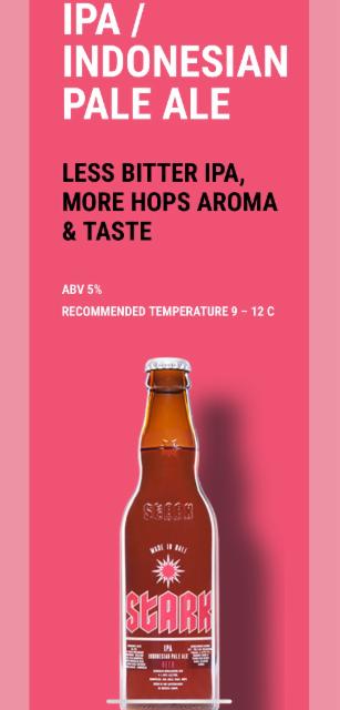 Stark IPA 5.0%, STARK BEER BREWERY, Indonesia