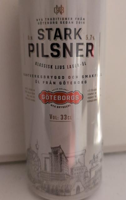 Stark pilsner 5.7%, Göteborgs Nya Bryggeri, Sweden