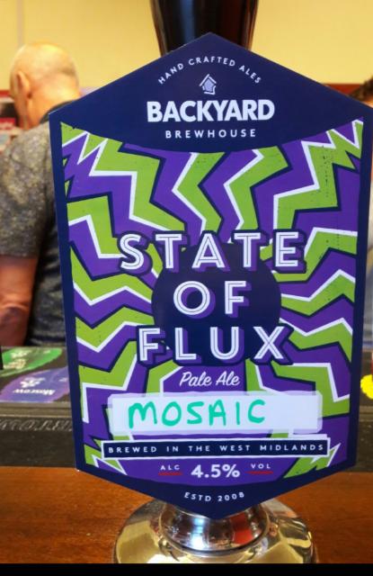 State Of Flux- Mosaic 4.5%, Backyard Brewhouse, England