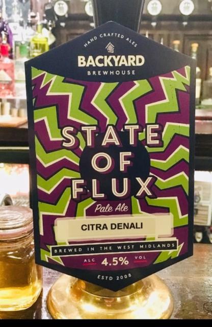 State Of Flux - Citra Denali 4.5%, Backyard Brewhouse, England