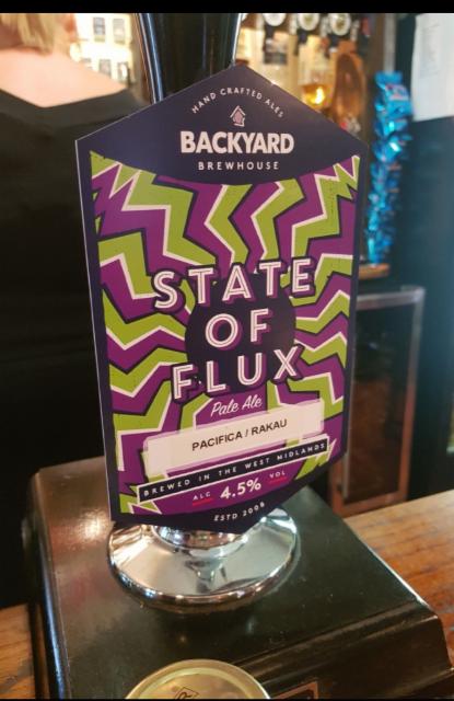 State Of Flux - Pacifica/Rakau 4.5%, Backyard Brewhouse, England