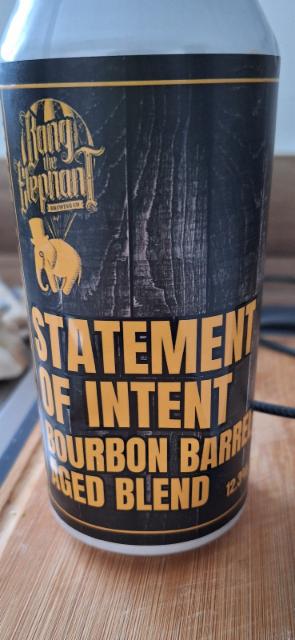 statement of intent 12.3%, Bang The Elephant Brewing co, England