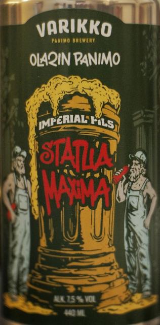 Statua Maxima 7.5%, Varikko Panimo, Finland