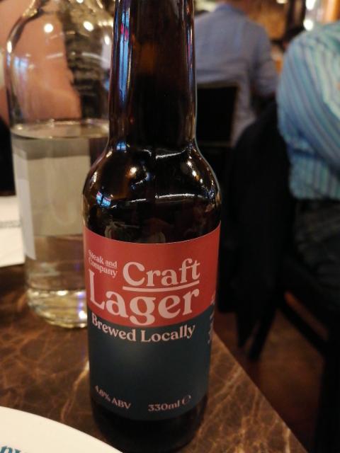 Steak and Company Craft Lager 4.6%, The Crafty Brewing Co, England