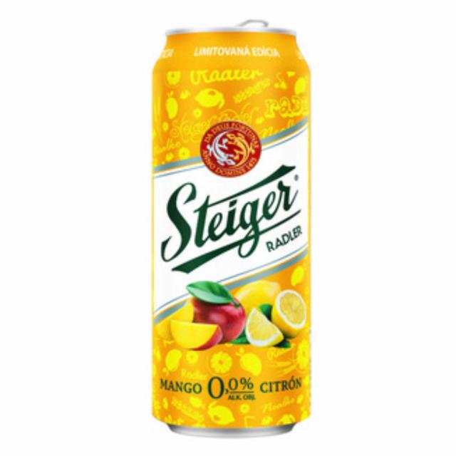 Steiger Radler Mango Citron 0.0%, Pivovar Steiger, Slovakia