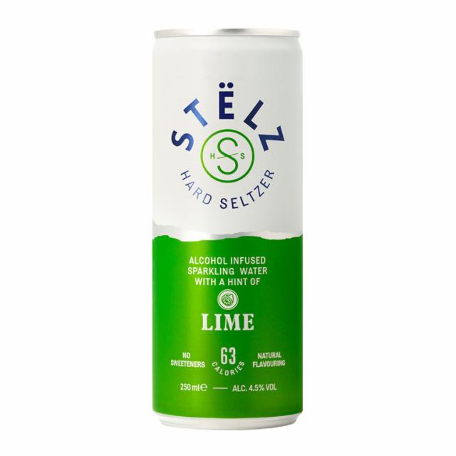Stelz Hard Seltzer Lime 4.5%, Stëlz B.V., Netherlands