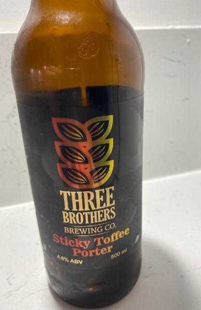 Sticky Toffee Porter 4.6%, Three Brothers Brewing Co, England