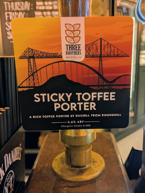 Sticky Toffee Porter 4.6%, Three Brothers Brewing Co, England