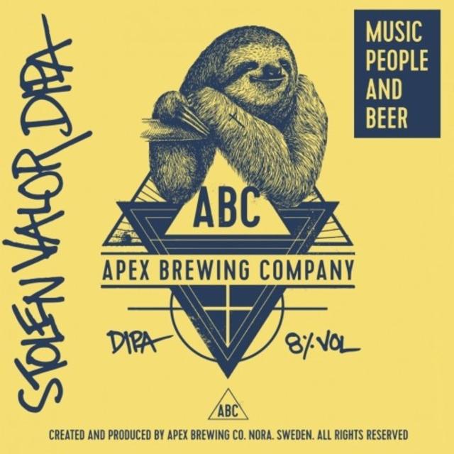 Stolen Valor DIPA 8.0%, Apex Brewing Company, Sweden
