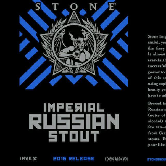 Stone Imperial Russian Stout 2016 Release 10.8%, Stone Brewing (Sapporo Breweries), United States