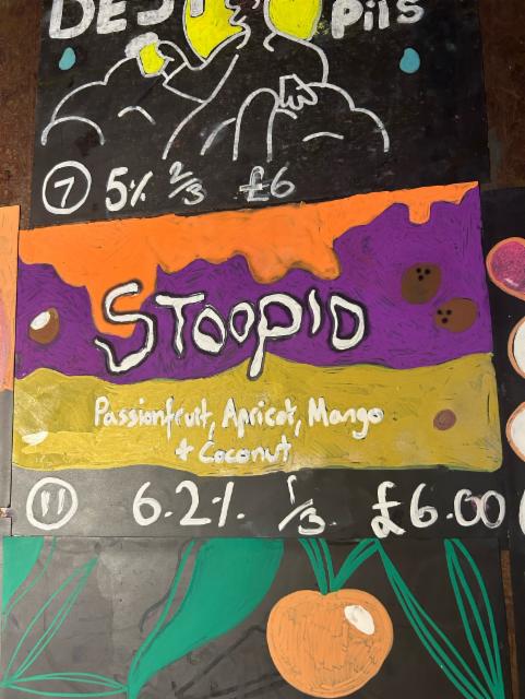Stoopid: Passionfruit, Apricot, Mango & Coconut 6.2%, Vault City Brewing, Scotland