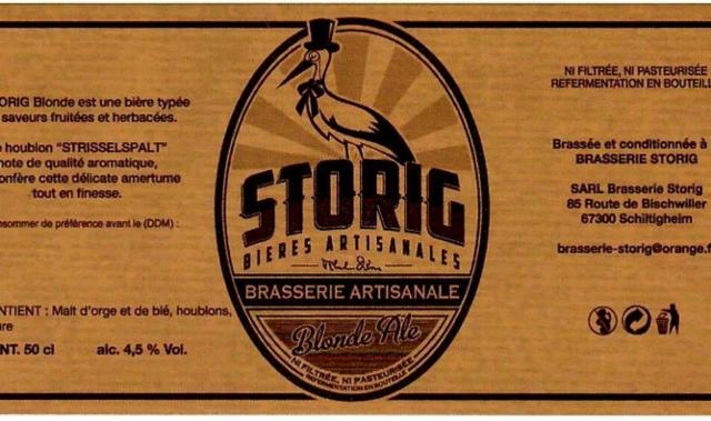 Storig Blonde Ale 4.5%, Brasserie Storig - Michel Debus, France