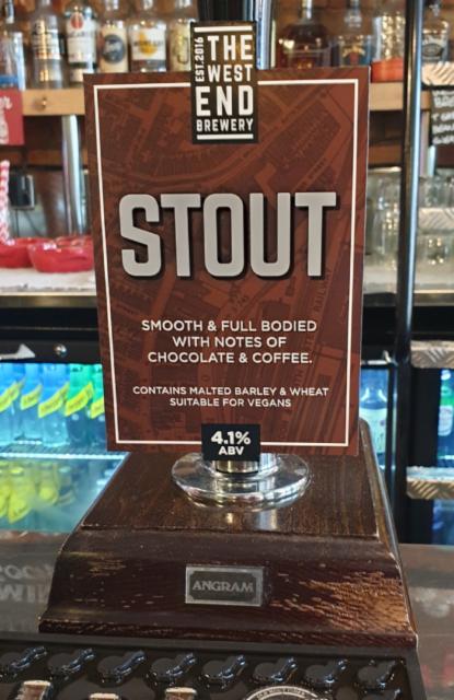 The West End Stout 4.1%, The West End Brewery, England