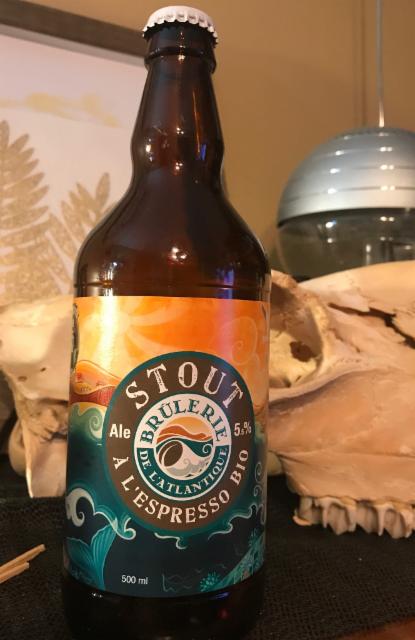 Stout a lespresso bio 5.0%, Microbrasserie Pit Caribou, Canada