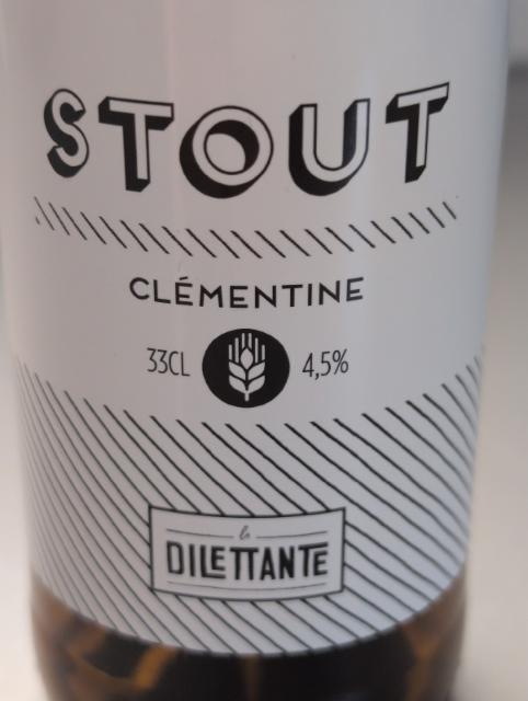 STOUT Clémentine 4.5%, Brasserie La Dilettante, France