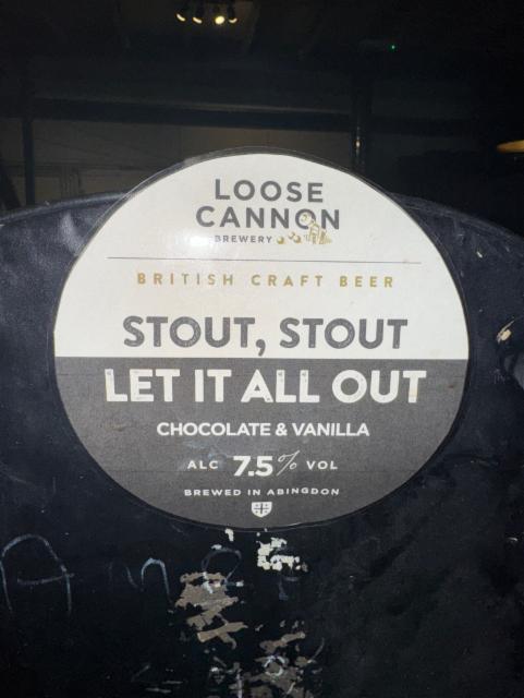 Stout, Stout Let It All Out, Loose Cannon Brewery