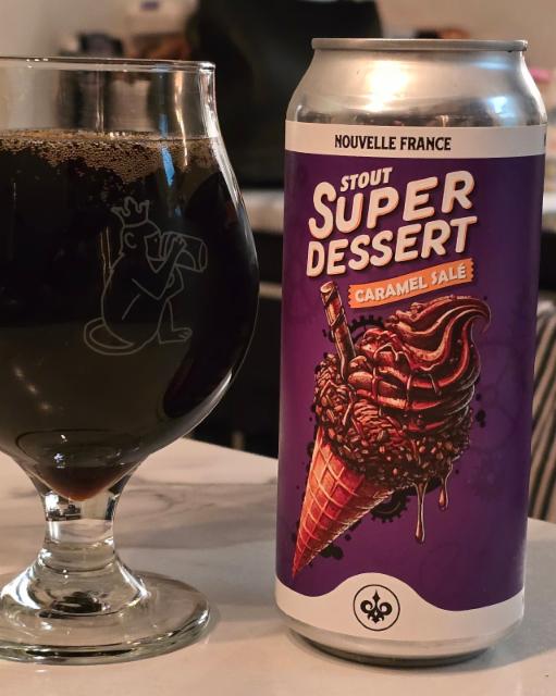 Stout Super Dessert Caramel salé 9.0%, Microbrasserie Nouvelle France, Canada