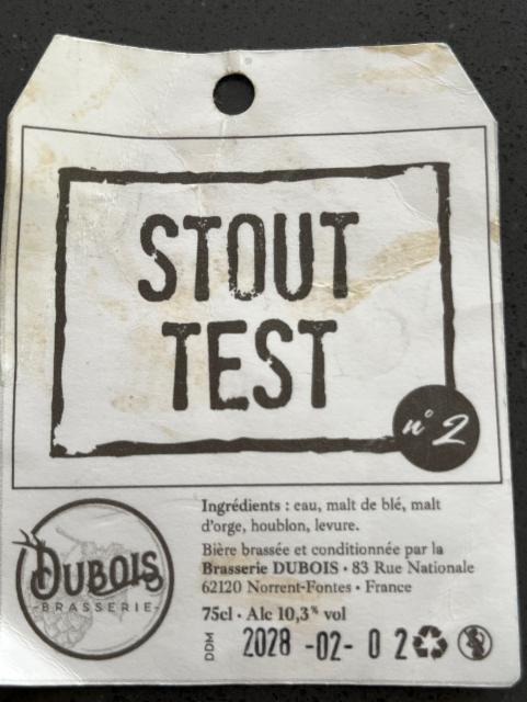 Stout test Dubois, Brasserie Dubois