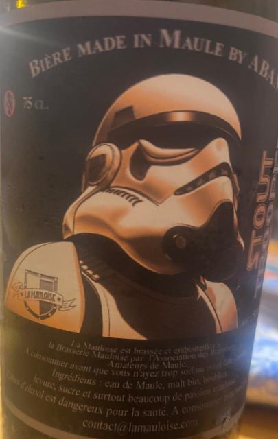 Stout troopper 5.0%, La Mauloise - ABAM (Association des Brasseurs Amateurs de Maule), France