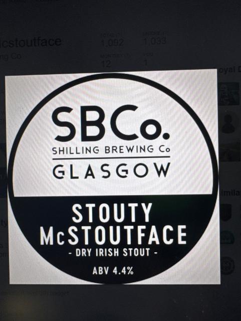 Stouty Mcstoutface, Shilling Brewing Co.