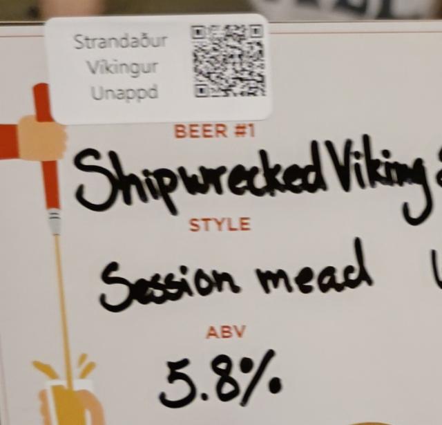 Strandadur Vikingur - Shipwrecked Viking 5.8%, GALDR Craft Brewery, Faroe Islands