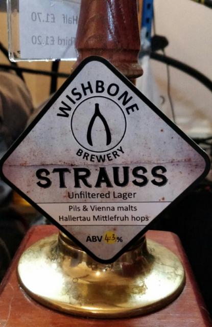 Strauss 4.3%, Wishbone Brewery, England