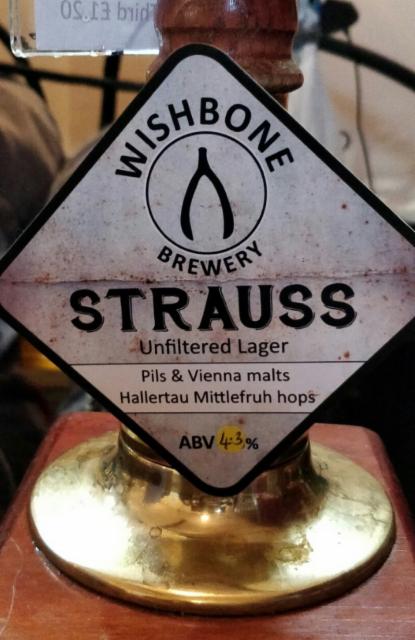 Strauss 4.3%, Wishbone Brewery, England