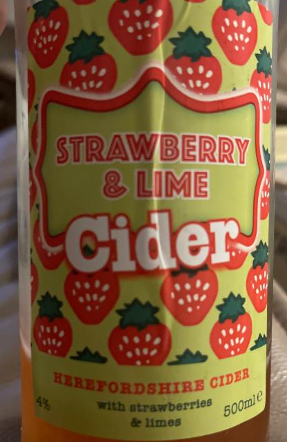 Strawberry & Lime Cider 4.0%, Celtic Marches Beverages, England