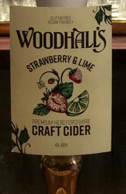 Strawberry & Lime Craft Cider 4.0%, Woodhall’s, England