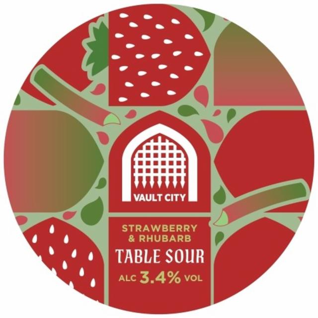 Strawberry & Rhubarb Table Sour, Vault City Brewing