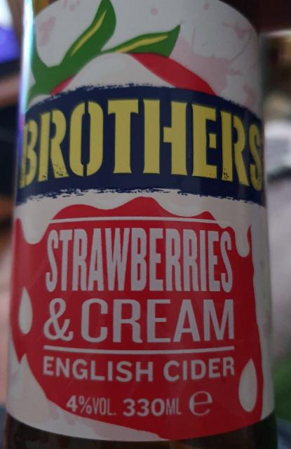 Strawberries & Cream English Cider 4.0%, Brothers Cider, England