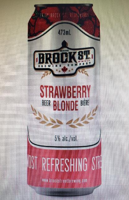 Strawberry Blonde 5.0%, Brock St. Brewing Company, Canada