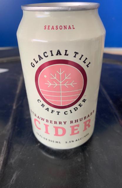 Strawberry Rhubarb Cider 5.5%, Glacial Till Vineyard & Winery, United States