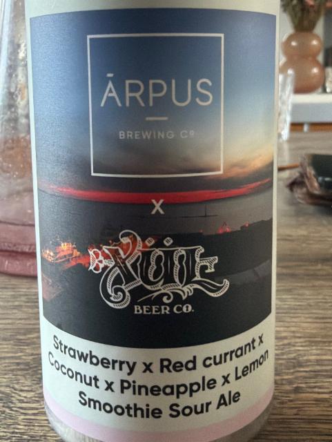 Strewberry x red currant x pineapple x lemon smoothie sour ale 4.5%, Ārpus Brewing Co., Latvia
