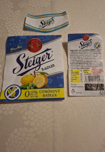 Striger Citrónový Radler 0,0%, Pivovar Steiger, Slovakia