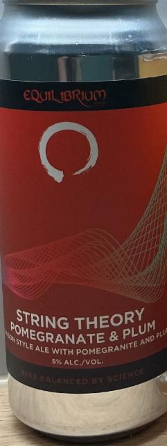 String theory pomegranate & Plum 5.0%, Equilibrium Brewery, United States