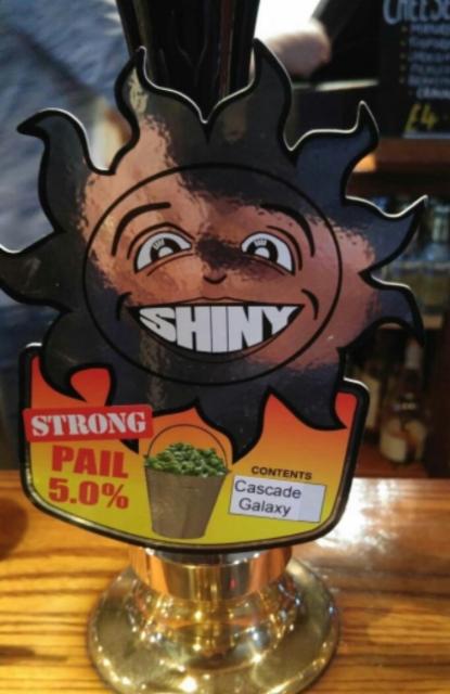 Strong Pail: Cascade Galaxy 5.0%, Shiny Brewing, England