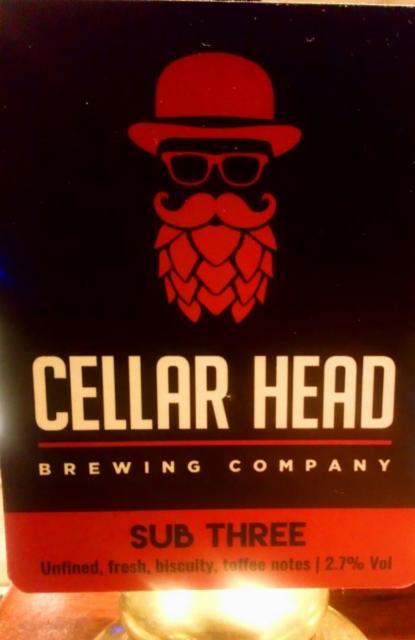 Sub Three 2.7%, Cellar Head Brewing Company, England