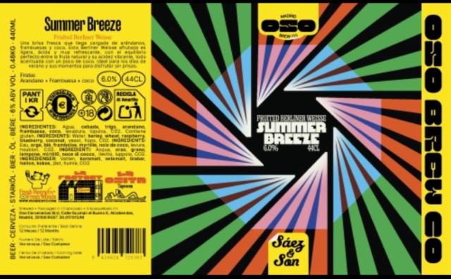 Summer breeze 6.0%, Oso Brew Co., Spain