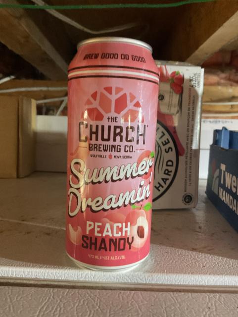 Summer Dreamin' Peach Shandy 4.5%, The Church Brewing Co., Canada