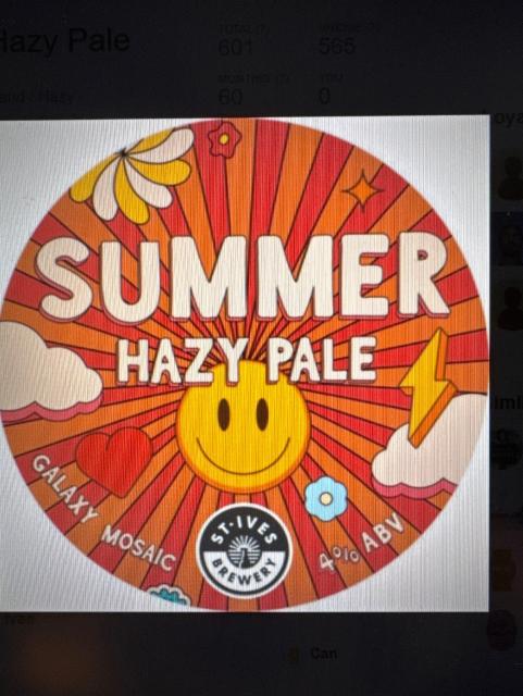 Summer Hazy Pale - Galaxy Mosaic 4.0%, St. Ives Brewery, England