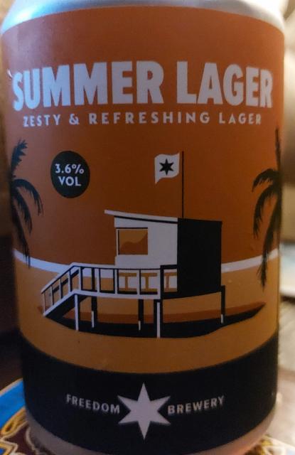 Summer Lager 3.6%, Freedom Brewery, England