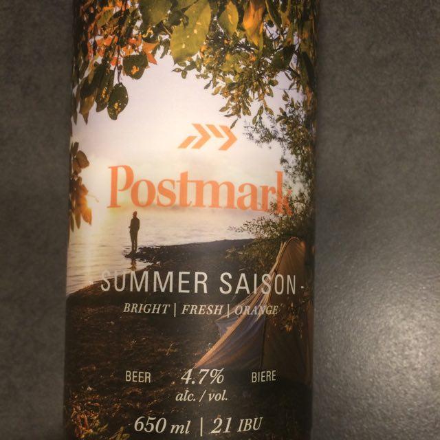 Summer Saison 4.8%, Postmark Brewing, Canada