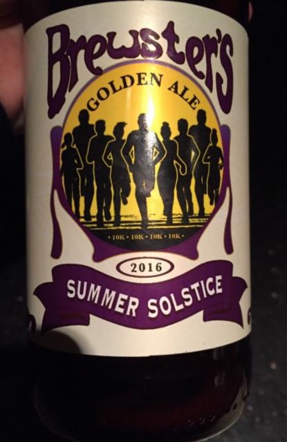 Summer Solstice 2016 4.6%, Brewster's Brewery, England