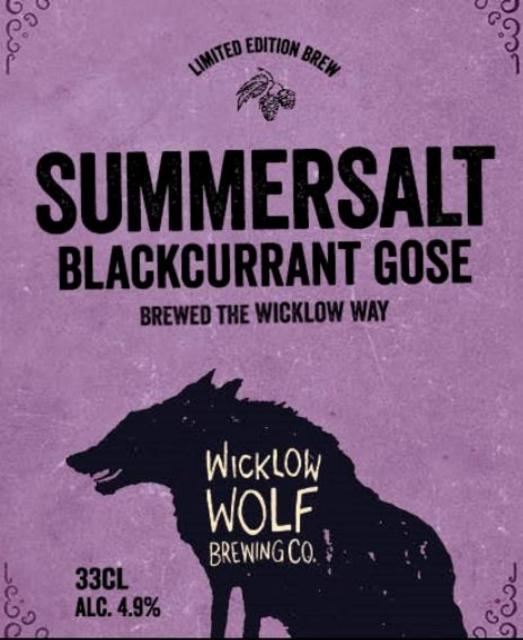 Summersalt Blackcurrant Gose 4.9%, Wicklow Wolf Brewing, Ireland