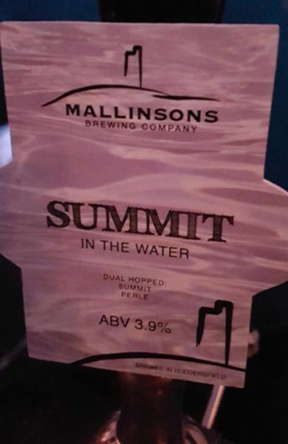 Summit in The Water 3.9%, Mallinsons Brewing Company, England