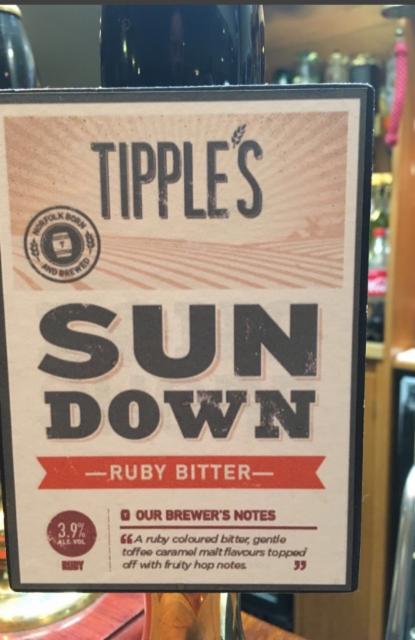 Sun Down 3.9%, Tipples Brewery, England