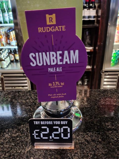 Sunbeam 3.7%, Rudgate Brewery, England
